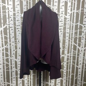 Plum Purple Sweater Knit Circle Vest NEW